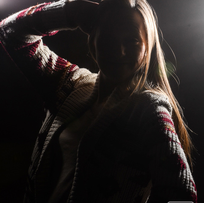 Blacklit Silhouette Portrait Photography